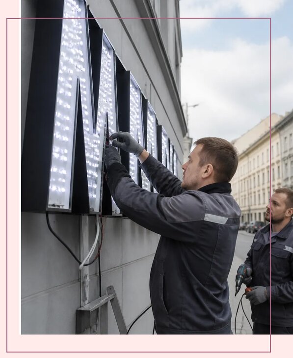 Изготовление и монтаж светодиодных LED вывесок в Еманжелинске